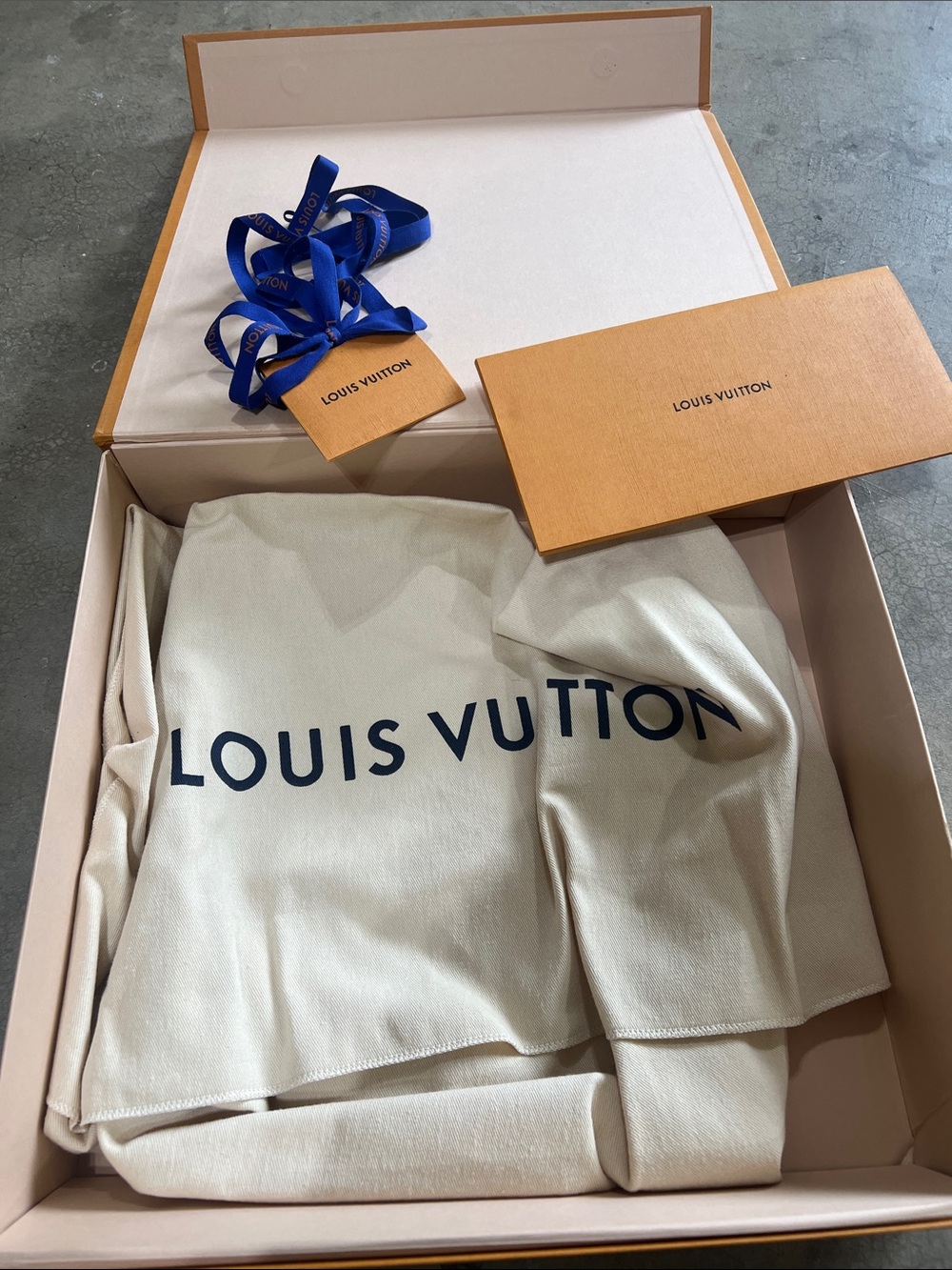 Louis Vuitton Orange Gift Box with Black Logo